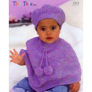  Tiny Tots Poncho & Beret (#1513) Arts, Crafts & Sewing