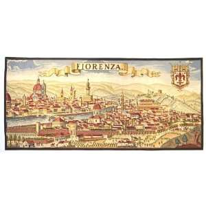Florence Ancient Map Wall Tapestry 
