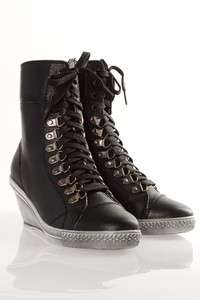 WOMEN LADIES Boots Shoes Platform Wedge Trainers Lace up TURN DOWN ZIP 