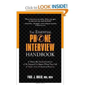   The Essential Phone Interview Handbook [Paperback] Paul Bailo Books