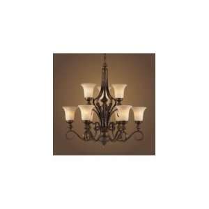  Trump Home 2480 6+3 Briarcliff 9 Light Two Tier Chandelier 