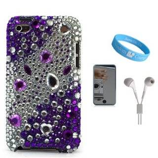 Piece Purple Rhinestones Protective Case for Apple iPod Touch 4th 