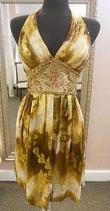 Prom Dress Formal Short Gold/Bronze New  