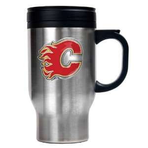  Calgary Flames Stainless Steel Travel Mug: Sports 