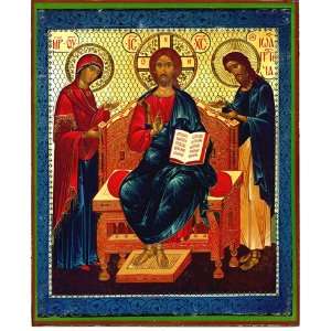  Deisis Christ T/VR/John, Orthodox Icon 