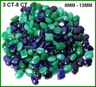 1000CTS WHOLESALE LOT NATURAL BLUE SAPPHIRE & GREEN EMERALD GEMSTONE 