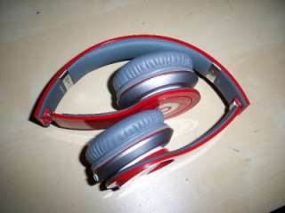   BEATS by DR DRE SOLO HD HIGH DEFINITION ON EAR HEADPHONES RED ~ AS IS