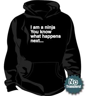 Ninja Happens Funny Trust MMA Funny NEW Mens Hoodie  