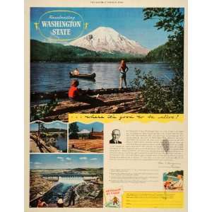   State Vacation Mt. Saint Helen Dam   Original Print Ad