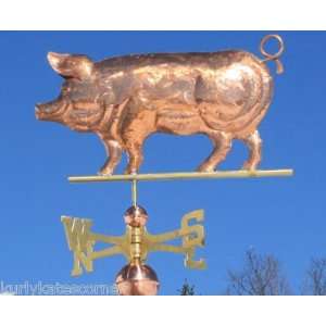  SWEET LARGE COPPER STANDING PIG WEATHERVANE FANCY 