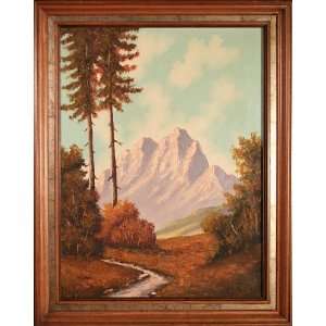 Mountain Landscape   Oil on Canvas   Hotch   22x28 