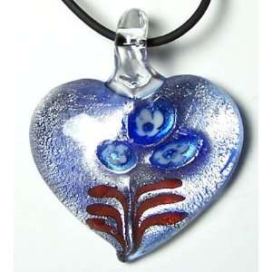  Murano art glass Pendant Lampwork necklace heart Y17 