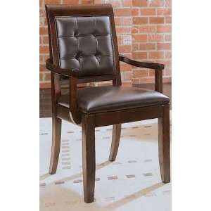   Drew Tribecca Leather Upholstered Arm ChairSet of 2: Home & Kitchen