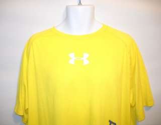   COOL LOOKING UNDER ARMOUR YELLOW XL ATHLETES RUN ATHLETIC T SHIRT