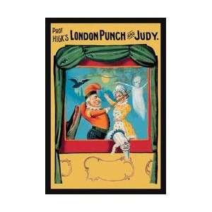 Prof Hicks London Punch and Judy 12x18 Giclee on canvas  