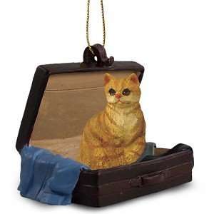   Shorthaired Tabby Cat Traveling Companion Ornament: Home & Kitchen