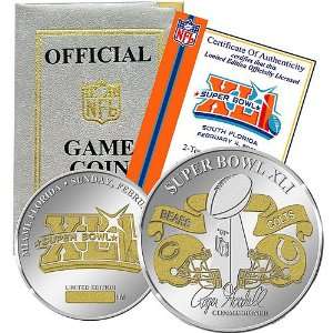   Mint Super Bowl Xli Official 2 Tone Flip Coin