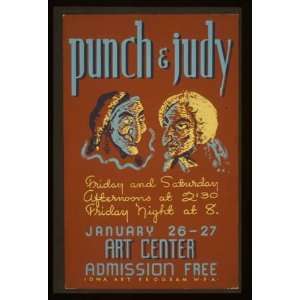  WPA Poster Punch & Judy