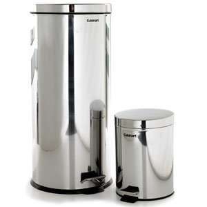   Stainless Steel Step Trash Can W/bonus 5 Liter Can