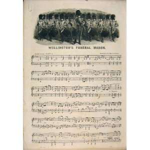   Funeral Wellington Song Sheet Music Score Bishop 1852
