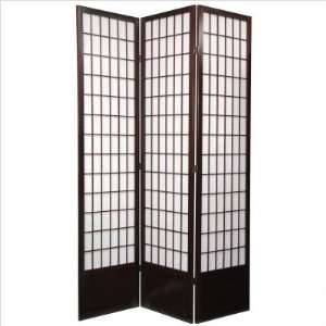  Oriental Furniture SS 84WP Walnut_Panel 7 Feet Tall Window Pane 