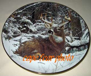 Bob Travers Wilderness WINTER STAG BuckDeer Plate W/COA  