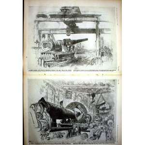    World War 1 Drawing Big Gun Krupp British Factory: Home & Kitchen