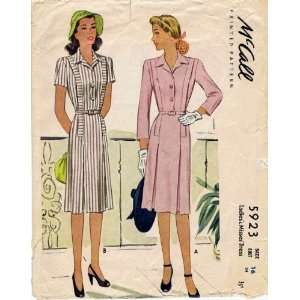   Sewing Pattern Shirtwaist Dress Size 16 Bust 34 Arts, Crafts & Sewing