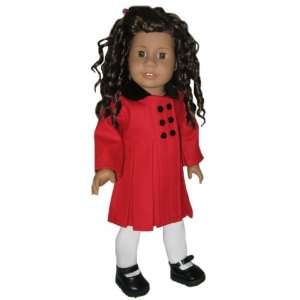  Red Coat. Fits 18 Dolls Like American Girl Doll Toys 