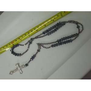  Traditional Clear light purplr color Rosary Necklace with 