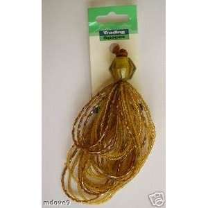  5 1/2 Trading Spaces Beaded Tassel Gold Arts, Crafts 