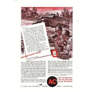   Soldiers Man 50 Cal and Halk Track Original Vintage War Print Ad