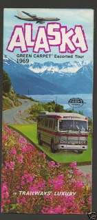 Travel Brochure For Trailways Bus Tour Alaska c.69  