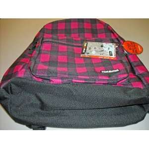  YAK PAK Pink & Black Checkered Backpack