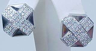 Designer Chimento 18K White Gold Diamond Earrings  