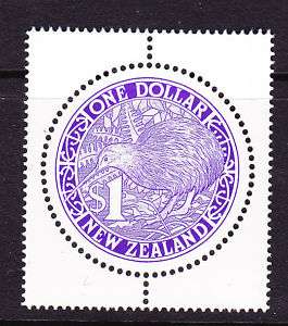 NEW ZEALAND 1997 $1 PURPLE ROUND KIWI MNH  