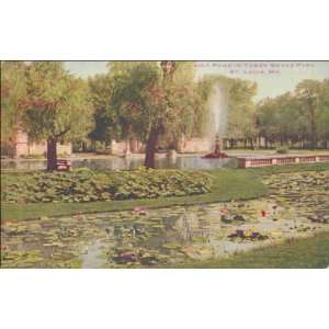  Reprint Lily Pond in Tower Grove Park, St. Louis, Mo 