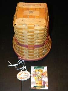 Longaberger Basket 1998 May Series Snapdragon Set  