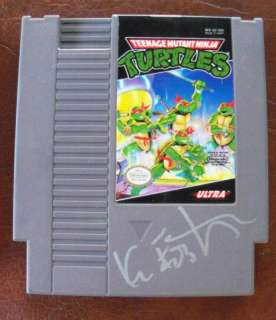 NES Teenage Mutant Ninja Turtles game TMNT signed  