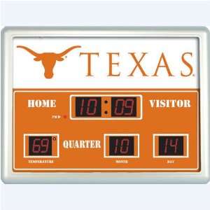  Texas Longhorns Scoreboard Clock w/ Thermometer: Sports 