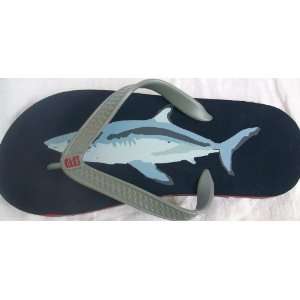    Boy Size 10 11, Grey Shark, Rubber Beach Flip Flop, Shoes: Baby