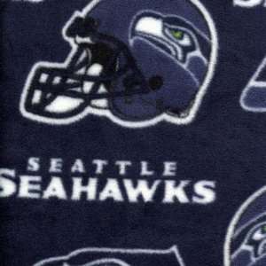   Seattle Seahawks Navy FLEECE Fabric (By the Yard)