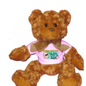   Leave Paw Prints on your Heart Plush Teddy Bear with WHITE T Shirt