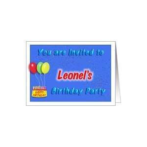  Leonels Birthday, Invitation to the Party Card Toys 
