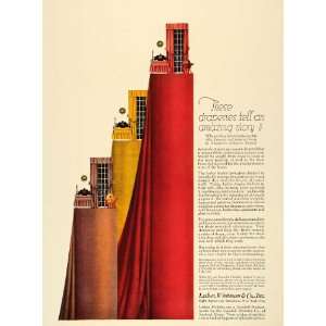  1928 Ad Lesher Whitman Drapery Fabric Silk Products 