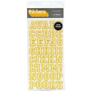   Chipboard Letter Stickers, Letterman Mustard: Arts, Crafts & Sewing