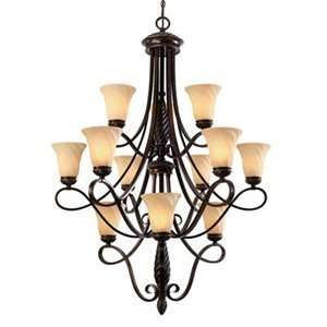 Golden Lighting 8106 363 CDB Torbellino 12 Light Chandelier, Cord 