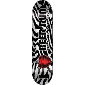  Beer Run Zebra Skateboard Deck   8.25 x 32 Sports 