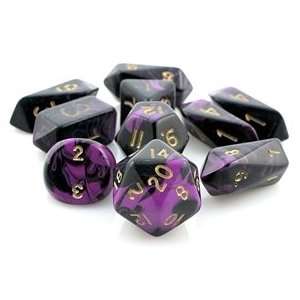  10pc Oblivion Hybrid RPG Role Playing Game Dice Set 