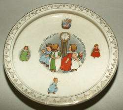 HOLDFAST Baby Plate D.E McNicol Pottery Hickory Dickory  